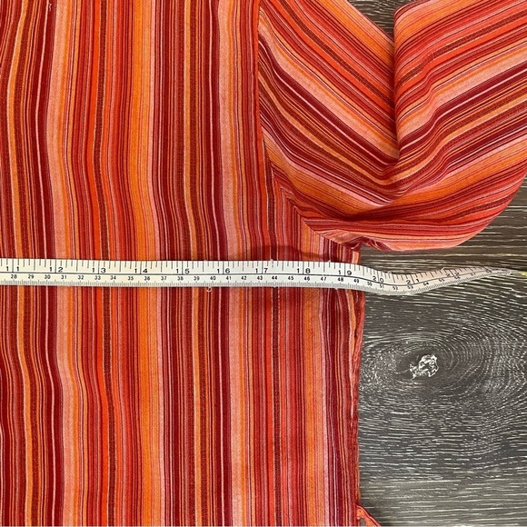 Columbia V Neck Orange Striped Top - Picture 10 of 12